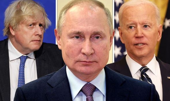 Boris Johnson, Vladimir Putin, Joe Biden