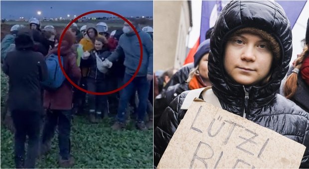 greta thunberg protesta polizia