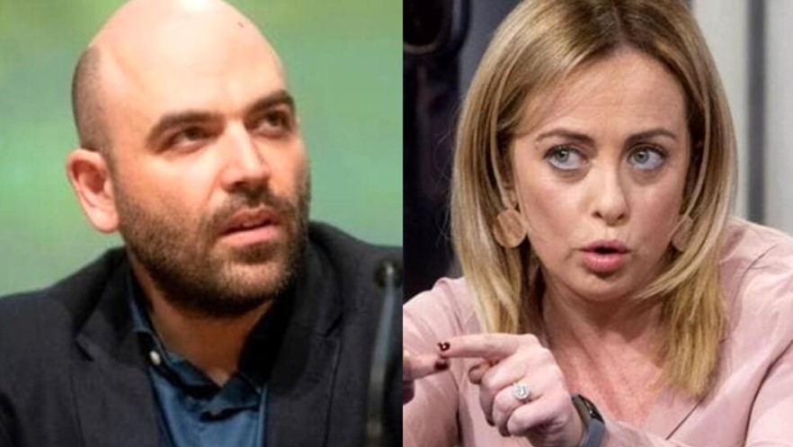 Saviano insulti meloni salvini