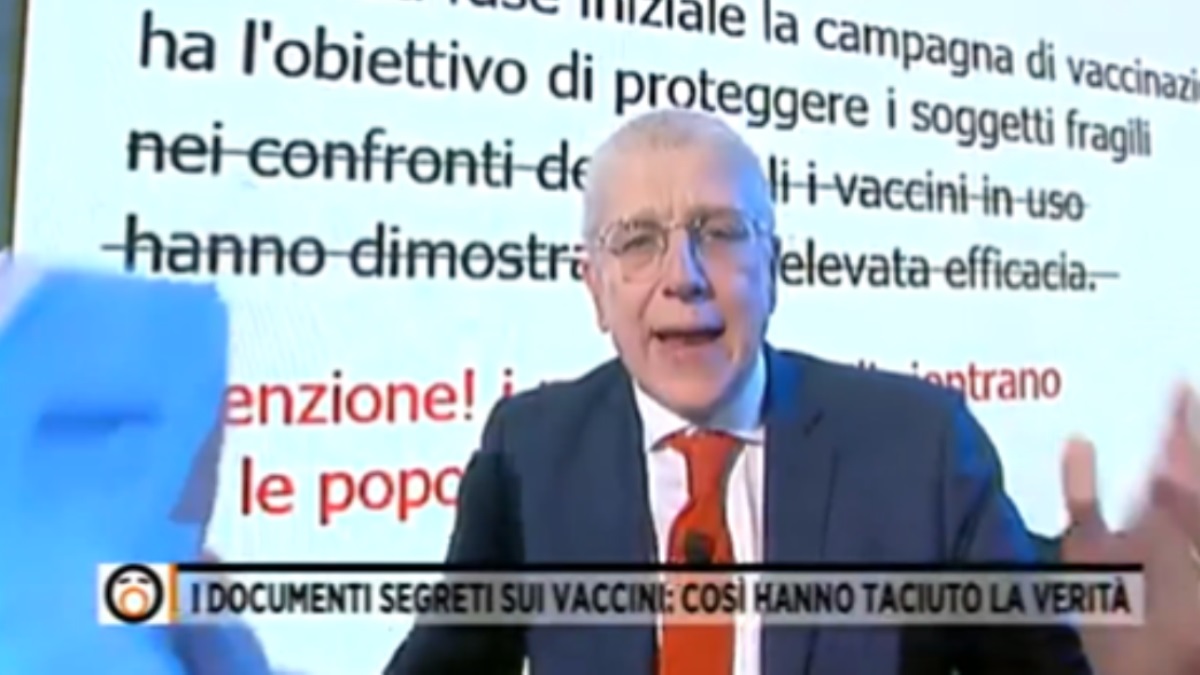 Mario Giordano bugie vaccini