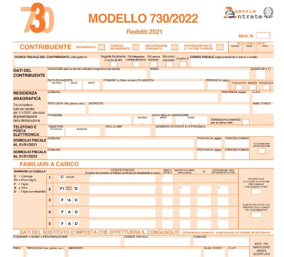 Modello 730 congiunto guida