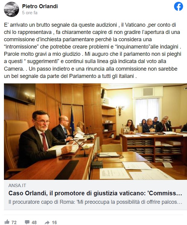 orlandi commissione intromissione diddi